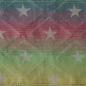 Preview: Denim Sterne ripped Look regenbogenbunt